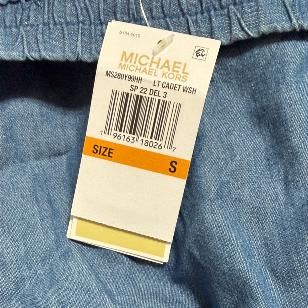 Michael Kors Blue Denim Jumpsuit